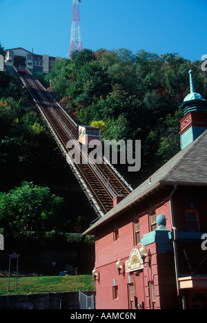 PITTSBURGH PA MONONGAHELA INCLINE DIE MT. WASHINGTON KLETTERT Stockfoto