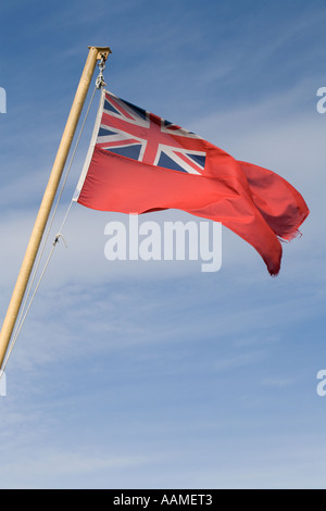 UK Seefahrt die Red Ensign Fahne der britischen Handelsmarine Stockfoto