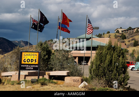 GARTEN DER GÖTTER BESUCHERZENTRUM 1805 N 30TH STREET COLORADO SPRINGS COLORADO Stockfoto