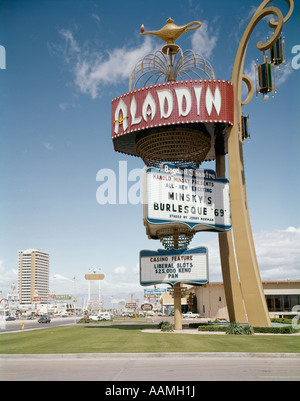 1960ER JAHREN LAS VEGAS NEVADA ALADDIN HOTEL CASINO 1969 Stockfoto