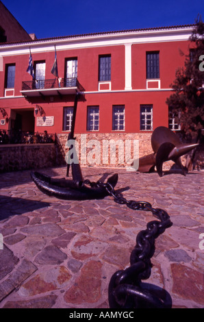 West-Kreta Griechenland das Marinemuseum im Hafen von Chania Old Town Stockfoto