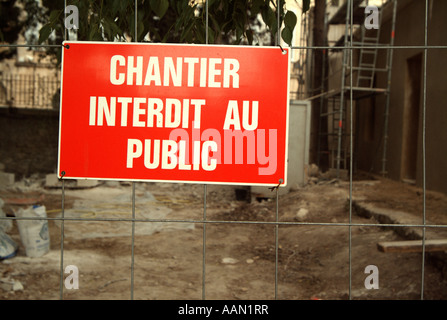 Restaurierungsarbeiten Zeichen. Römische Theater (1. Jh. v. Chr.). Arles. Bouches du Rhône Abteilung. Der Provence. Frankreich Stockfoto