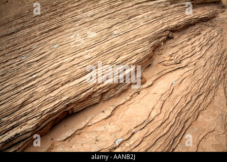 Flusserosion. Park Avenue (hoch aufragenden Sandstein flossen steigenden 150-300 Fuß). Arches Nationalpark. Utah. USA Stockfoto