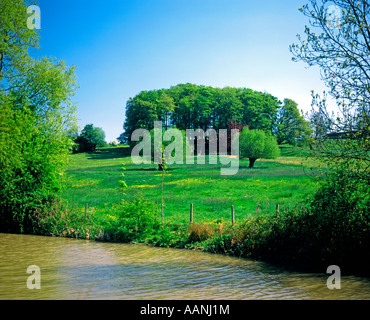 Kennet und Avon Kanal und Landschaft Seend Cleeve in der Nähe von Melksham Wiltshire Stockfoto