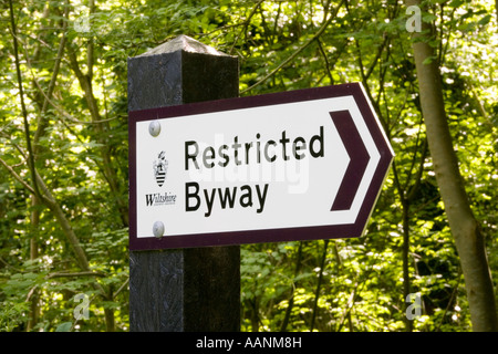 Eingeschränkte Byway Zeichen England UK Stockfoto