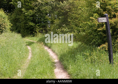 Eingeschränkte Byway Zeichen England UK Stockfoto