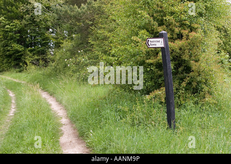 Eingeschränkte Byway Zeichen England UK Stockfoto