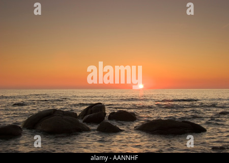 Sonnenaufgang in Costa Rei, Sardinien, Italien Stockfoto