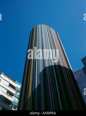 "Le Moretti", ein Fresko von Raymond Moretti (1990), La Défense, Paris, Frankreich. Stockfoto