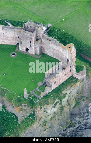 Luftaufnahme von Tantallon Castle, nr North Berwick East Lothian, Schottland Stockfoto