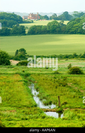 Entwässerungsgraben in Combe Haven Valley SSSI zwischen Bexhill und Hastings East Sussex England UK Großbritannien Europa Stockfoto