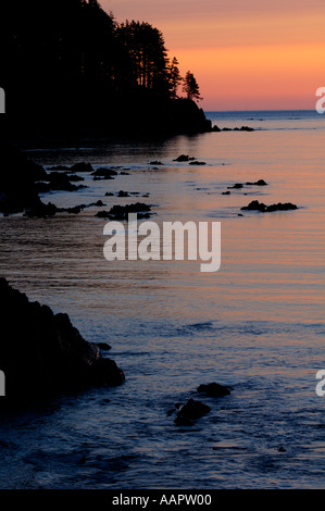 Alaska, Kodiak, Monashka Bay Sonnenuntergang Stockfoto