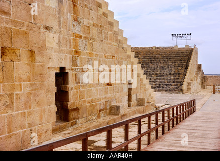 Greco römische Theater Kourion Ausgrabungsstätte in Zypern Amphitheater Stockfoto