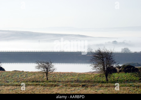 Nebel über Bingley Moor aus Baildon freier Platz für Text Stockfoto