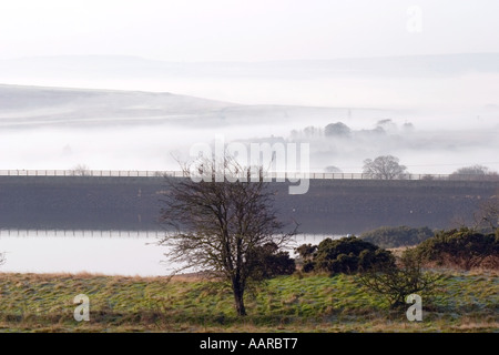 Nebel über Bingley Moor aus Baildon freier Platz für Text Stockfoto