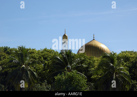 Malediven-Nord Male Atoll der Stadt von männlich und die große Freitagsmoschee Stockfoto