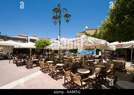 Cafe in Zakynthos-Stadt, Zakynthos, Ionische Inseln, Griechenland Stockfoto
