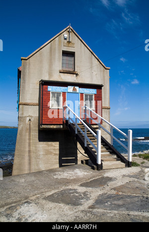 dh Pulteneytown DOCHT CAITHNESS alte Rettungsstation Lower Pulteney Wick Bay Stockfoto