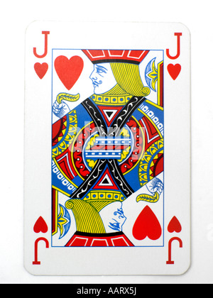 Spielkarte Jack of Hearts Stockfoto
