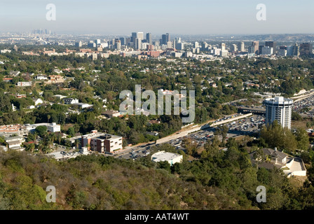 Los Angeles vom Getty Center, Los Angeles Kalifornien Stockfoto