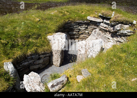 dh CAIRN von bekommen CAITHNESS neolithischen kurze gehörnten chambered Cairn Orkney Cromarty Typs Stockfoto