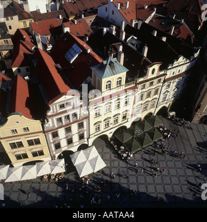 Altstädter Ring aus alten Rathausturm Prag Tschechische Republik Stockfoto