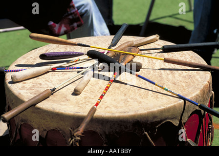 Elk263 2831 Montana Browning Blackfeet Reservation North American Indian Tage drum Stockfoto
