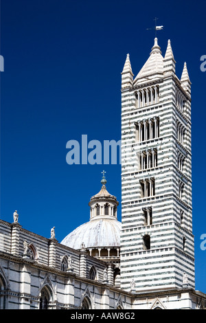 Siena Kathedrale Duomo Glockenturm Campanile Glockenturm Tuscany Italien Europa EU Stockfoto