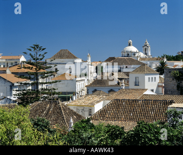 Algarve, Tavira, Altstadt, von der Burg gesehen Stockfoto