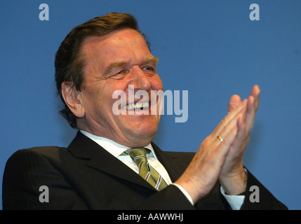 Der ehemalige Kanzler der Bund Gerhard Schröder Stockfoto