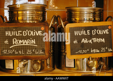 Oliven-Öl-Shop, Place Aux Huiles, Panier, Marseille, Provence-Alpes-Côte d ' Azur, Frankreich Stockfoto