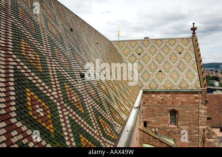 Basler Münster Kathedrale Dach-2 Stockfoto
