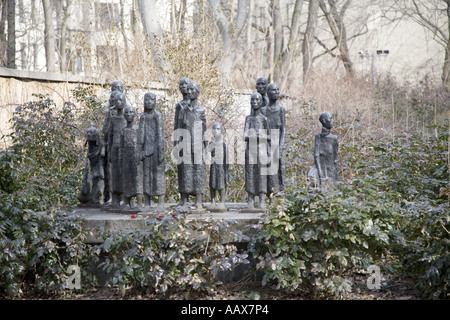 Skulptur vor dem alten jüdischen Friedhof, Berlin, Deutschland Stockfoto