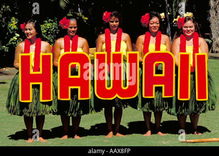 Elk214 1575 Hawaii Oahu Waikiki Aloha Woche Kodak Hula show Stockfoto