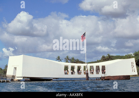 Elk214 1744 Hawaii Oahu Pearl Harbor USS Arizona Memorial Stockfoto