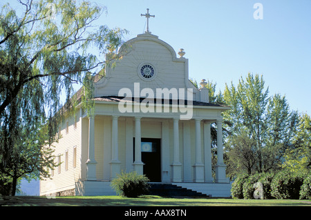 Elk262 1875 Idaho Cataldo alte Mission SP Heiligstes Herz Mission 1850 Stockfoto