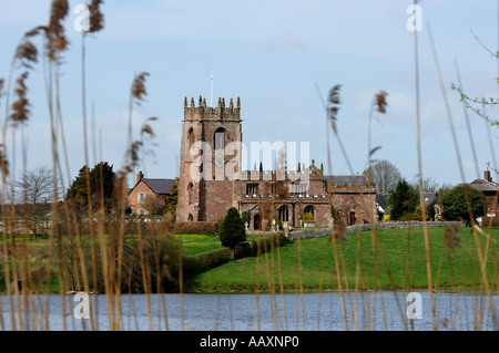 St Michaels Kirche Marbury und große Mere, Marbury, Cheshire England UK Stockfoto