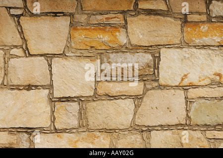 Steinmauer Sandstein Hintergrundtextur Stockfoto