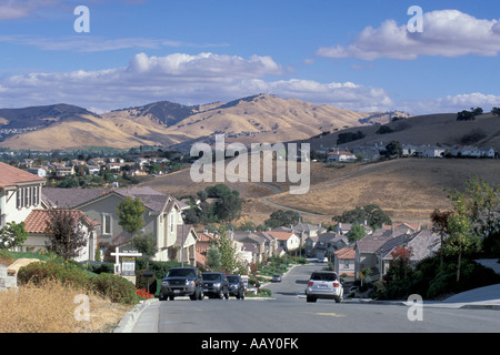 Wachstum in den California hängen von der East Bay zeigt Häuser zum Verkauf in einer neuen Nachbarschaft wohnen Stockfoto