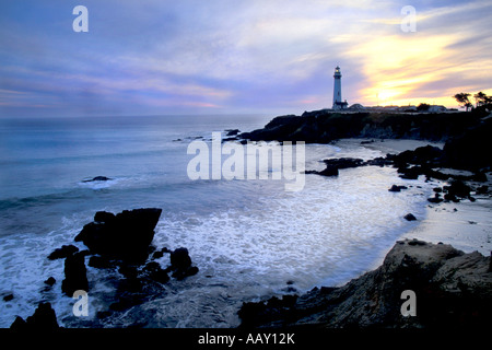 Leuchtturm am Pillar Point entlang der kalifornischen Küste und der Pazifik-Küste Stockfoto