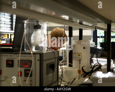 Wissenschaftler arbeiten in einem Labor Stockfoto
