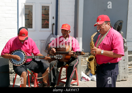 Südafrika Kap Stadt Victoria Albert Waterfront Jazz band Stockfoto