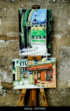 Place de Vosges Marais Paris Frankreich Gallery Kunst Stockfoto