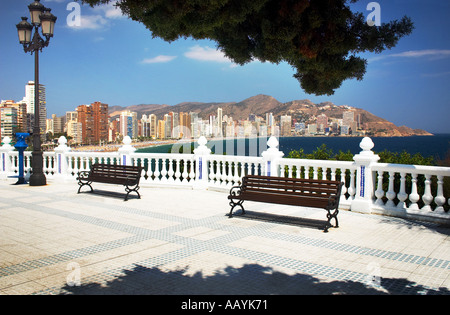 Blick über Levante Benidorm Costa Blanca Spanien Stockfoto