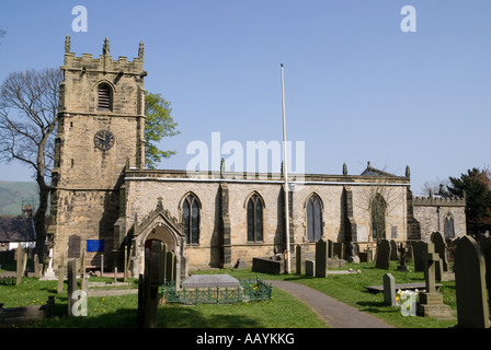 Castleton Kirche in Derbyshire Stockfoto
