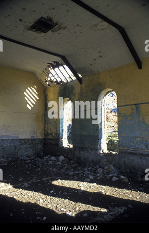 Verlassenes Haus in Nant Gwrtheyrn Vortigern s Tal Lleyn Halbinsel Gwynedd North Wales JMH0744 Stockfoto