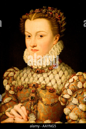 Elisabeth von Österreich 1154 1592 Ehefrau von König CharlesVIII 8 und Königin von Frankreich von Francois Clouet Stockfoto