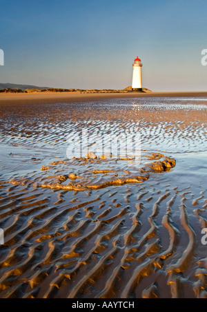 Talacre Leuchtturm, Punkt von Ayr, Flintshire, North Wales, UK Stockfoto