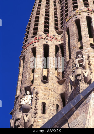Barcelona, Katalonien, Spanien. Sagrada Familia Kathedrale Türme Stockfoto