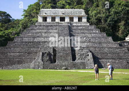 Templo de Las Inscripciones, Tempel der Inschriften, archäologische Stätte Palenque, Palenque, Chiapas, Mexiko Stockfoto